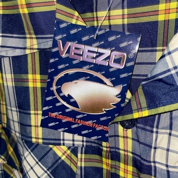 Veezo Wear Size 2XL New With Tags Plaid Button Down - Picture 3 of 7